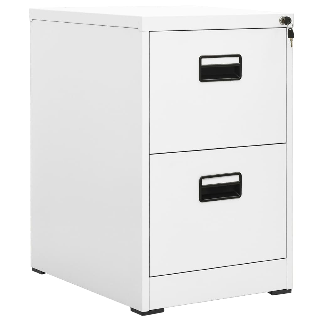 Aktenschrank Stahl Weiß, 46 cm