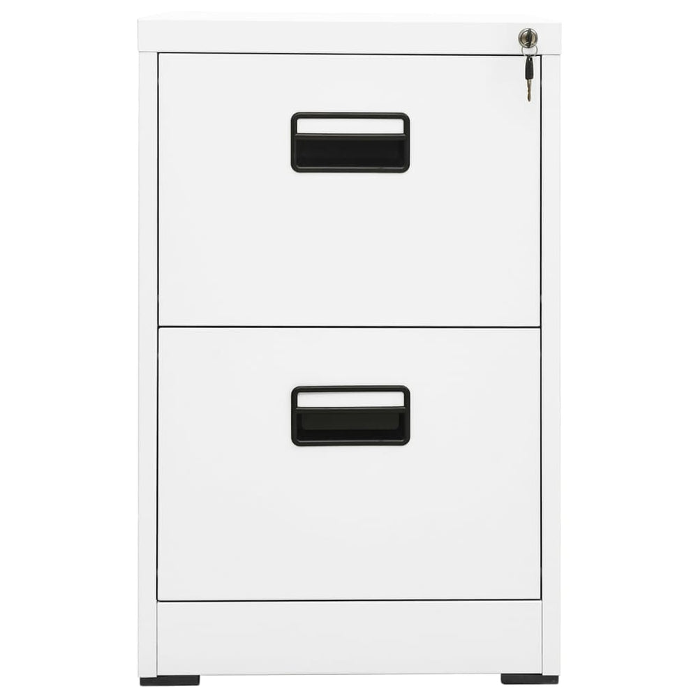 Aktenschrank Stahl Weiß, 46 cm
