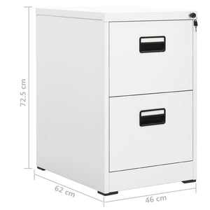 Aktenschrank Stahl Weiß, 46 cm