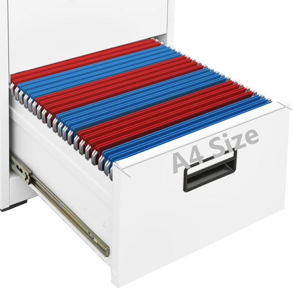 Aktenschrank Stahl Weiß, 46 cm