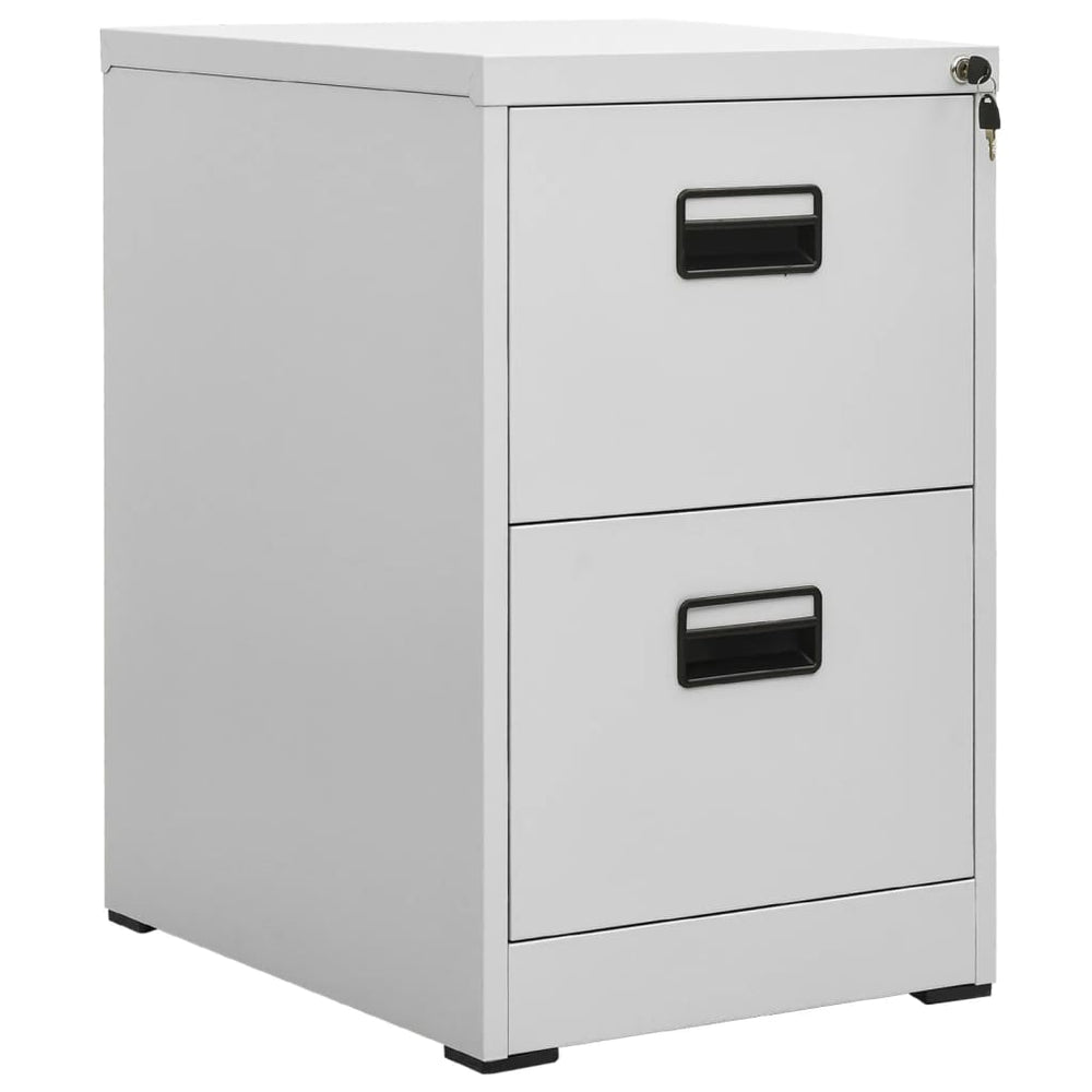 Aktenschrank Stahl Hellgrau, 46x62x72,5 cm