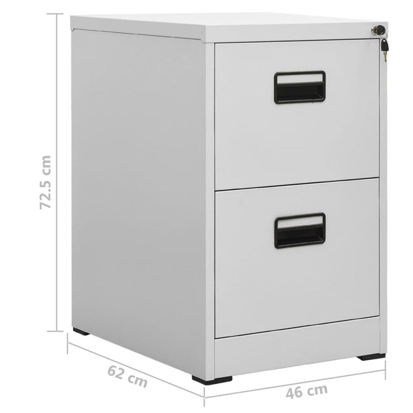 vidaXL Armoire de classement Gris clair 46x62x72,5 cm Acier