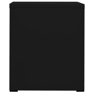 Schwarzer Aktenschrank aus Stahl, 46x62x72,5 cm