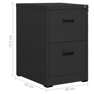 Aktenschrank Anthrazit Stahl 46x62x72,5 cm