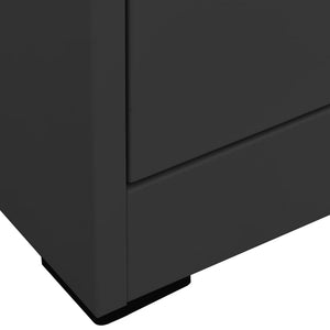 Aktenschrank Anthrazit Stahl 46x62x72,5 cm