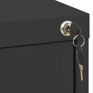Aktenschrank Anthrazit Stahl 46x62x72,5 cm