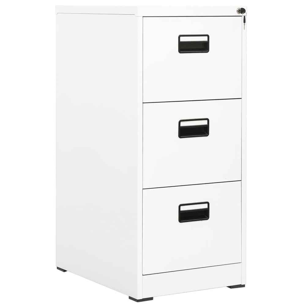 Aktenschrank Weiß Stahl, 46x62x102,5 cm