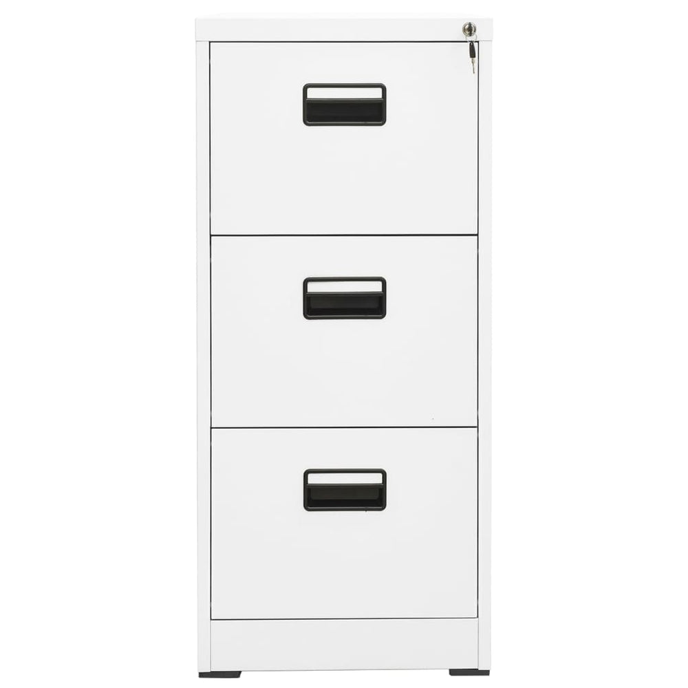 Aktenschrank Weiß Stahl, 46x62x102,5 cm