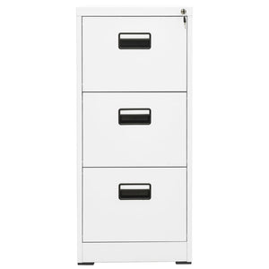 Aktenschrank Weiß Stahl, 46x62x102,5 cm