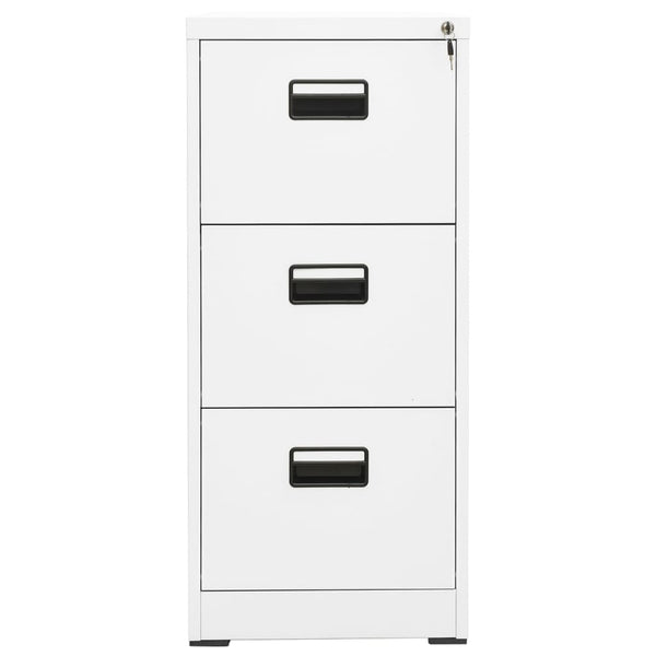 Aktenschrank Weiß Stahl, 46x62x102,5 cm