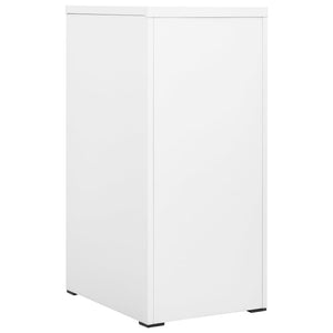 Aktenschrank Weiß Stahl, 46x62x102,5 cm