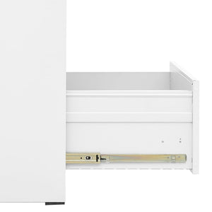 Aktenschrank Weiß Stahl, 46x62x102,5 cm