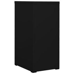 Schwarzer Aktenschrank aus Stahl, 46x62x102,5 cm