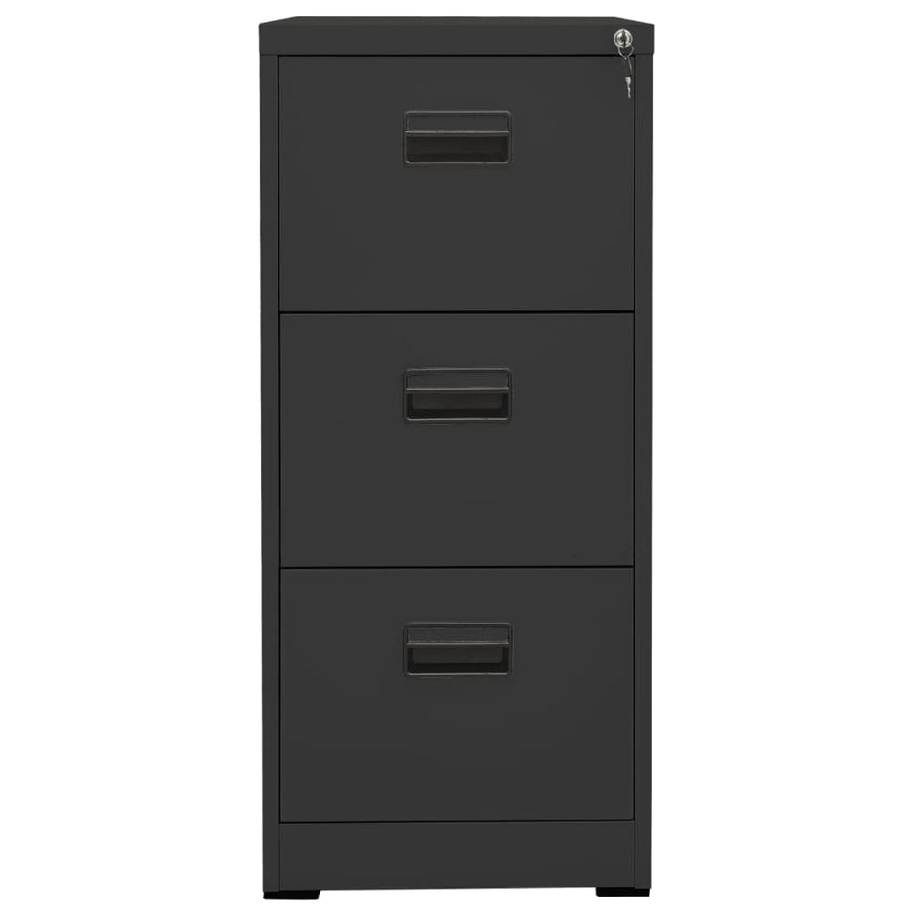 Aktenschrank Anthrazit Stahl, 102,5 cm hoch
