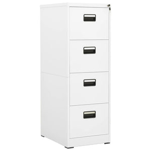 Weißer Aktenschrank aus Stahl, 133 cm