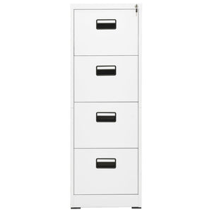 Weißer Aktenschrank aus Stahl, 133 cm