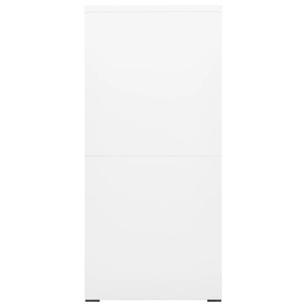 Weißer Aktenschrank aus Stahl, 133 cm