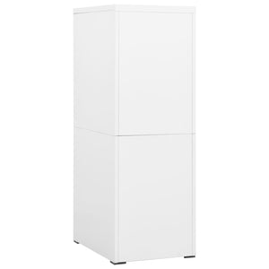 Weißer Aktenschrank aus Stahl, 133 cm