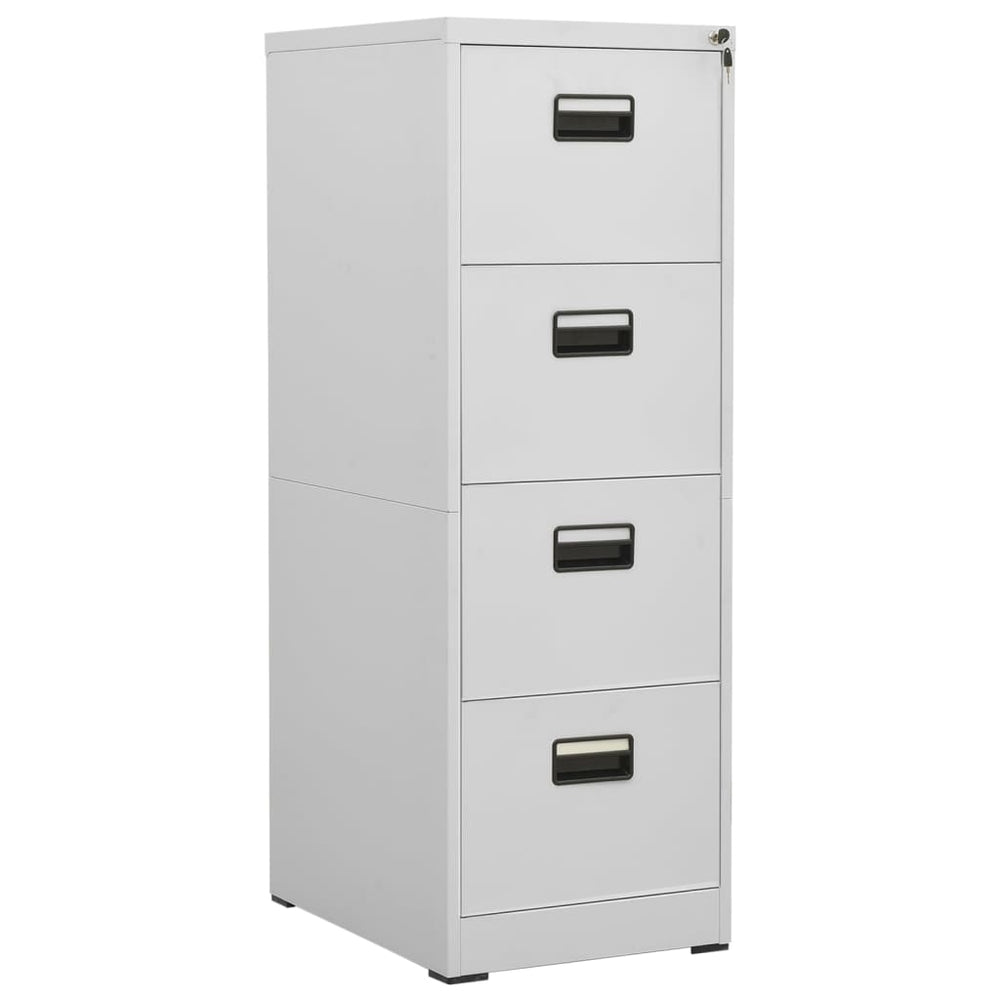 Aktenschrank Hellgrau Stahl, 133cm