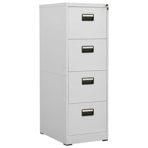 vidaXL Classeur gris clair 46x62x133 cm acier