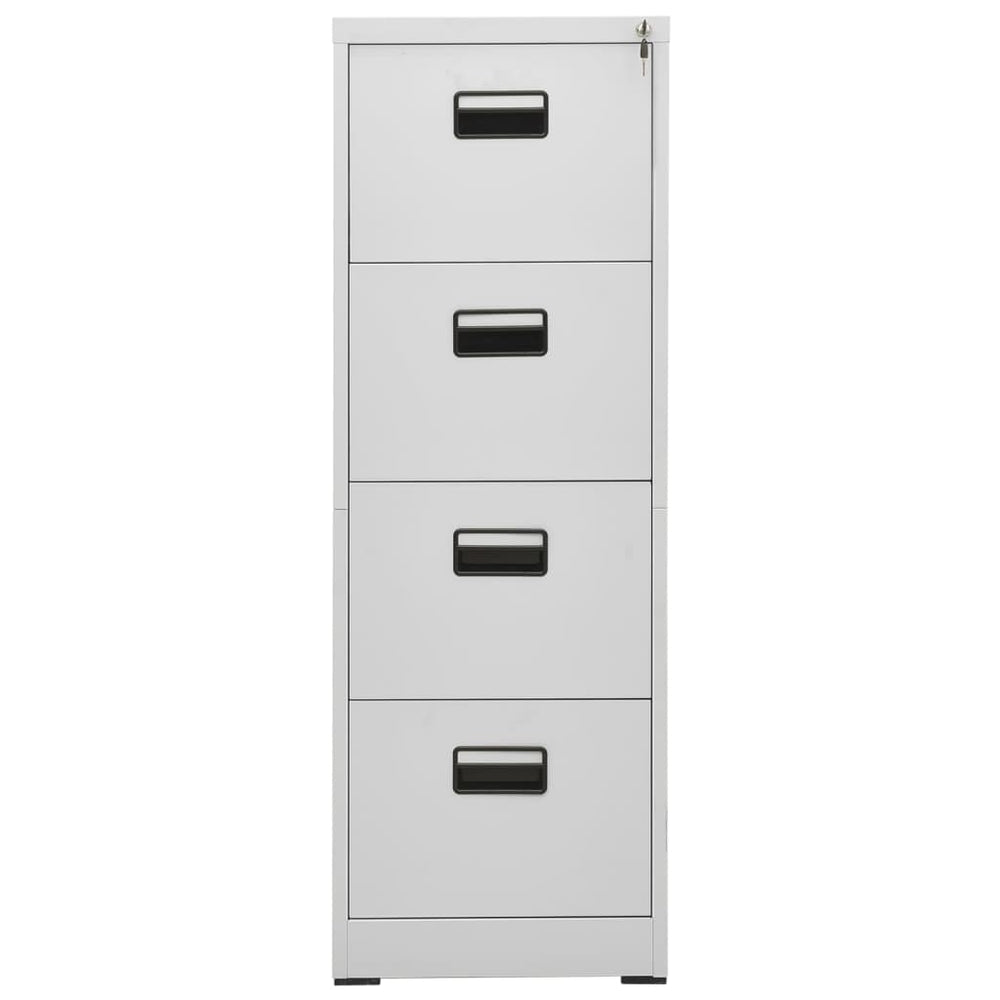 Aktenschrank Hellgrau Stahl, 133cm