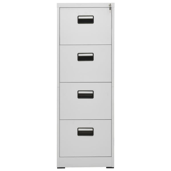 vidaXL Classeur gris clair 46x62x133 cm acier