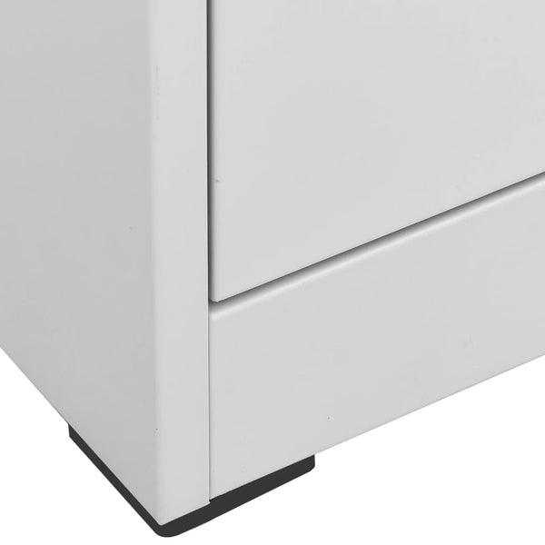 vidaXL Classeur gris clair 46x62x133 cm acier