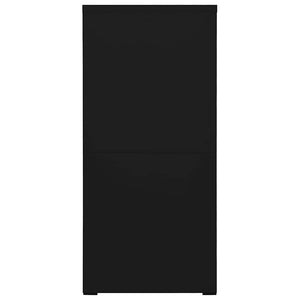 Schwarzer Aktenschrank aus Stahl, 46x62x133 cm