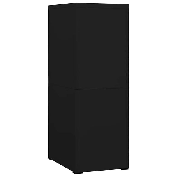 Schwarzer Aktenschrank aus Stahl, 46x62x133 cm