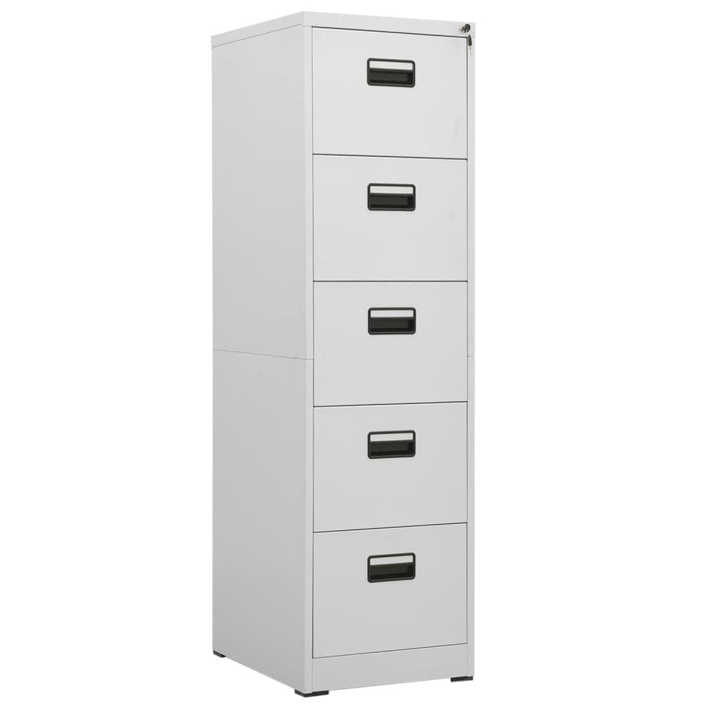 Aktenschrank Stahl Hellgrau, 164 cm