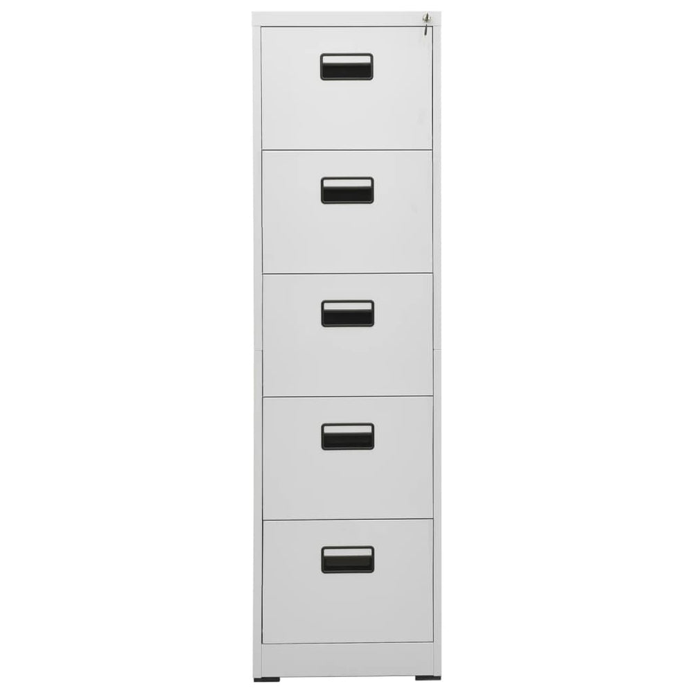 Aktenschrank Stahl Hellgrau, 164 cm