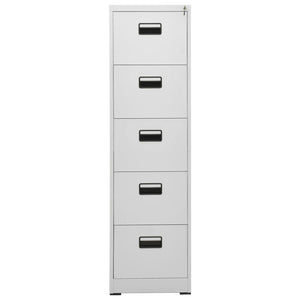Aktenschrank Stahl Hellgrau, 164 cm