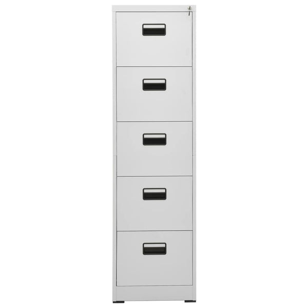 Aktenschrank Stahl Hellgrau, 164 cm