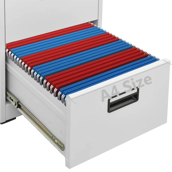 Aktenschrank Stahl Hellgrau, 164 cm