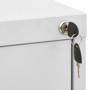 Aktenschrank Stahl Hellgrau, 164 cm