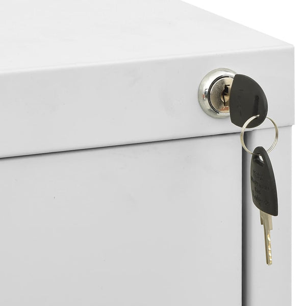 Aktenschrank Stahl Hellgrau, 164 cm