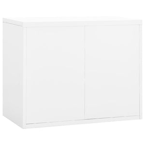 Aktenschrank Weiß Stahl 90 cm