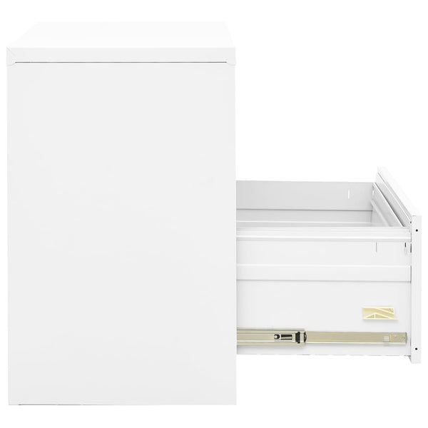 Aktenschrank Weiß Stahl 90 cm