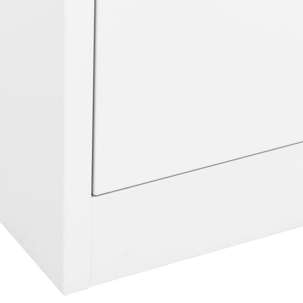 Aktenschrank Weiß Stahl 90 cm