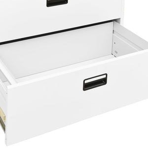 Aktenschrank Weiß Stahl 90 cm