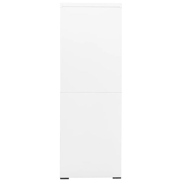 Aktenschrank Weiß Stahl 90x46x134 cm