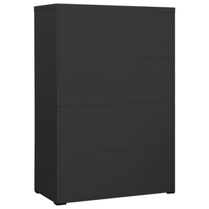 Aktenschrank Anthrazit Stahl 90x46x134cm