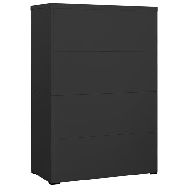 Aktenschrank Anthrazit Stahl 90x46x134cm