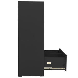 Aktenschrank Anthrazit Stahl 90x46x134cm