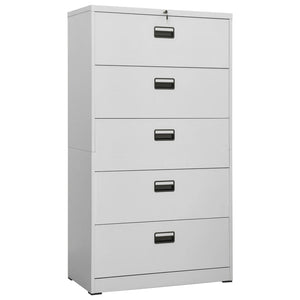 Aktenschrank Hellgrau Stahl 90x164 cm