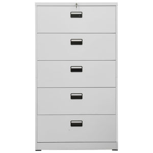 Aktenschrank Hellgrau Stahl 90x164 cm