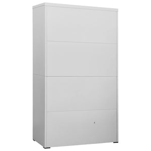Aktenschrank Hellgrau Stahl 90x164 cm