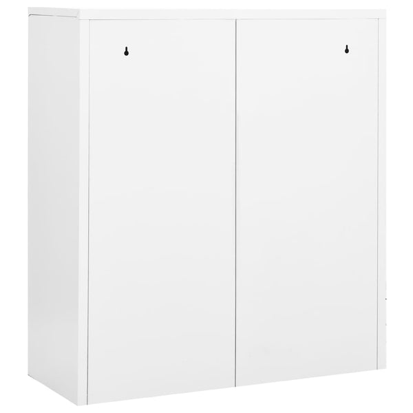 Büroschrank Weiß Stahl 90x40x102cm