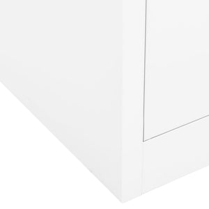 Büroschrank Weiß Stahl 90x40x102cm