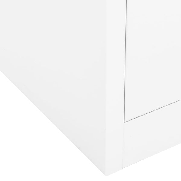 Büroschrank Weiß Stahl 90x40x102cm
